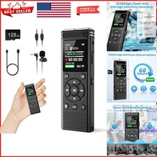 136GB Digital Voice Recorder with 9000 Hours Storage, Noise Reduction & Playback