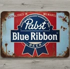 Original Pabst Blue Ribbon Beer 12 x 18 Vintage Novelty Metal Sign USA Made New!