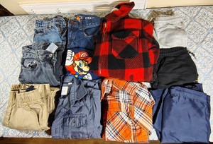 11 PPIECE LOT! Boys Clothing Sizes 5-8 - Pants, Shorts, Shirts, & Jacket!