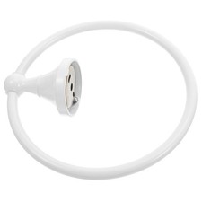 Brass Round Towel Ring White Bathroom Rack Durable Hanging Towels