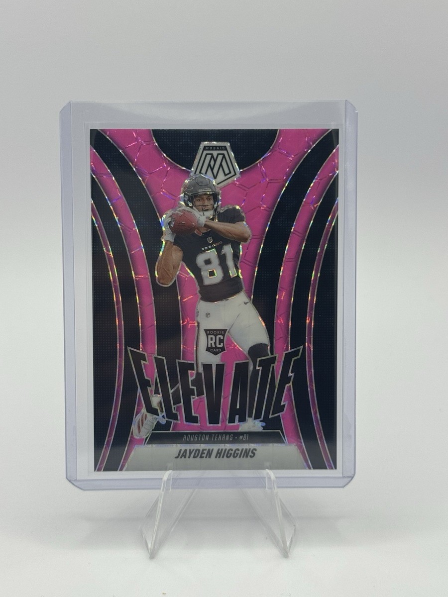 Jayden Higgins 2025 Panini Mosaic Mosaic Elevate Pink Fluorescent