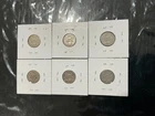 BARBER DIMES LOT OF 6 90% SILVER