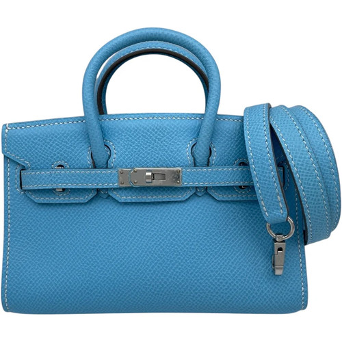 HERMES Tiny Birkin Epsom Leather Shoulder Bag O Stamp #OKB302
