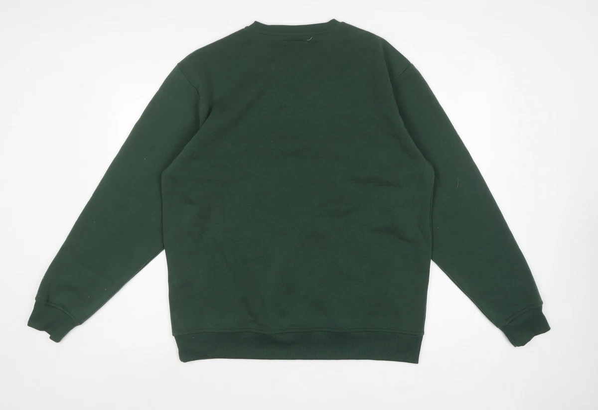 Sudadera Pullover Lee Cooper Para Hombre Talla L Verde Manga Larga Peso Pesado Logo