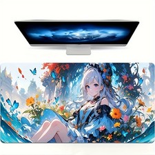 40 90cmAnime Manga Style Mouse Pad  Desk Mat - Non-Slip Rubber Base with Precis