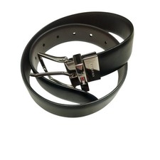 Tommy Hilfiger Reversible Belt Youth Handcrafted S 22-24 Black Brown Silver