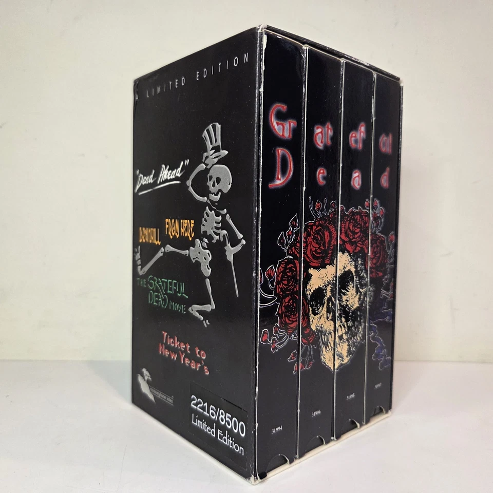 VTG The Grateful Dead Limited Edition Box Collection 4-Pack VHS Tapes Live Music - Image 2 of 4