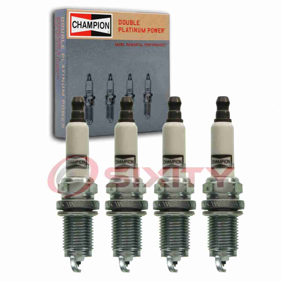 4 pc Champion Double Platinum 7000 Spark Plugs for RC10ZPYPB4 6737 Ignition zy