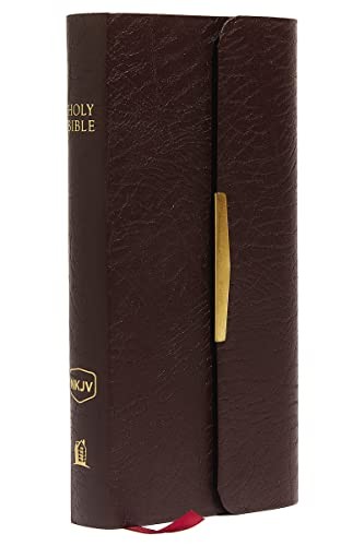 NKJV, Checkbook Bible, Compact, Bonded Leather, Burgundy, Wallet Style, Red Letter, Hardback, Thomas Nelson - Image 5