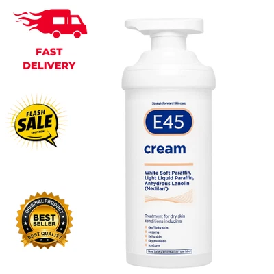 E45 Cream 500 g – E45 Cream for Dry, Irritated Skin – Moisturiser to Soothe Dry