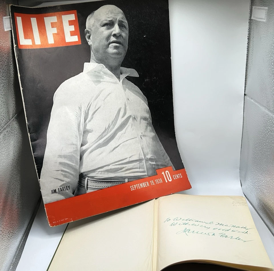 JIM FARLEY'S The Roosevelt Years 1948 signed by Jim Farley & 1938 Life Magazine - Image 4 of 4
