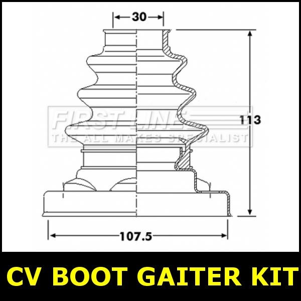 CV Boot Gaiter Kit Rear Axle Inner Fits BMW E90 E91 3.0 330d 335d 6080