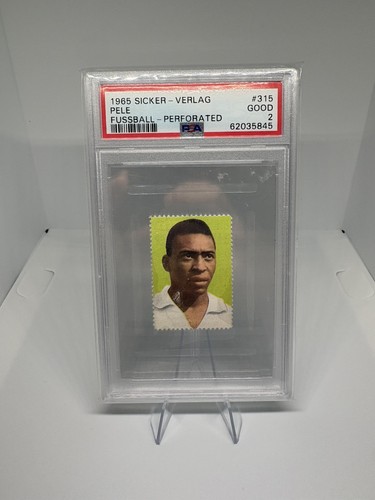 Pele 1965-66 Sicker-Verlag Fussbal - Perforated Soccer #315 PSA 2