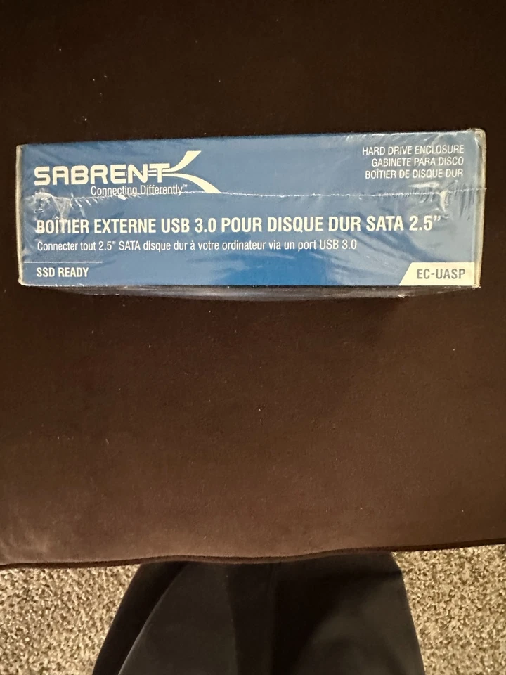 Sabrent 2.5"SATA Hard Drive Enclosure USB 3.0 to External HDD/SSD Case–Tool-Free - Image 3 of 4