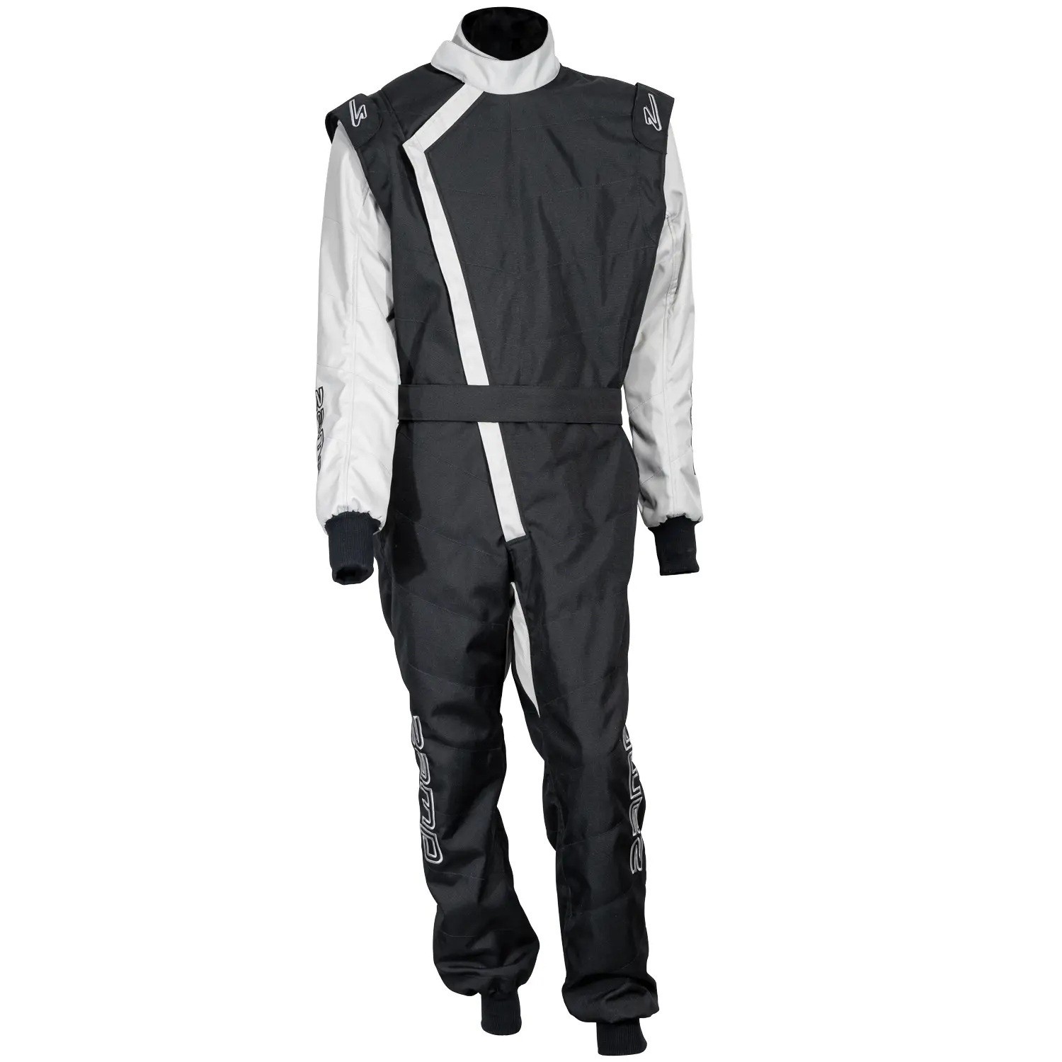 Zamp R060015M, One Suit ZK-40 Karting Med Black Silver Fire Retardant Fabric 