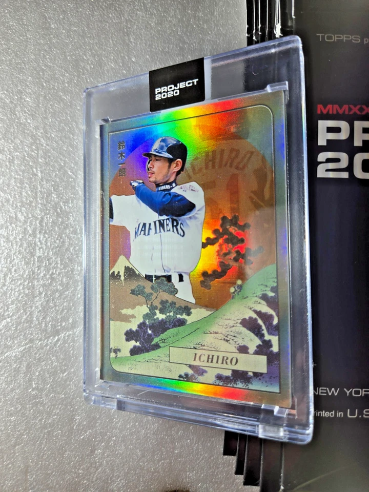 Topps Project 2020 #342 Ichiro by Oldmanalan PR 3383 RAINBOW FOIL - Image 4 of 4