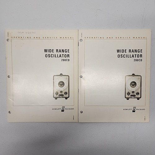hp Wide Range Oscillator 200CD Operating And Service Manual