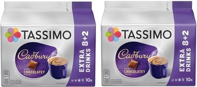 Tassimo Cadbury Hot Chocolate Pods x10 (2er Pack, insgesamt 20 Kapseln)