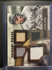 2025 Topps Museum Collection #SPPQ-AJ Aaron Judge Quad Relics 7/75