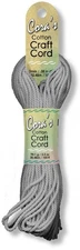 Pepperell Cara's Cotton Craft Cord 2mmx100'-Charcoal - 3 Pack