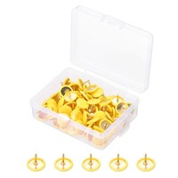 Rundkopf-Push-Pins, 200 StüCk ReißZwecken Aus Kunststoff FüR Pinnwand, Gelb