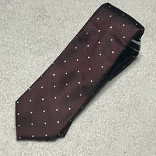 Club Room by Macy's Elegant Burgundy Polka Dot Tie NWT