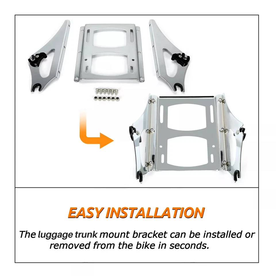 Soporte desmontable para maletero de equipaje para Harley Touring Road Glide 09-13 Foto 3 de 4