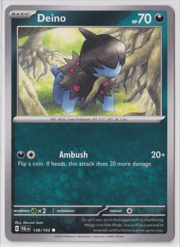 Pokemon Paldea Evolved 138/193 Deino