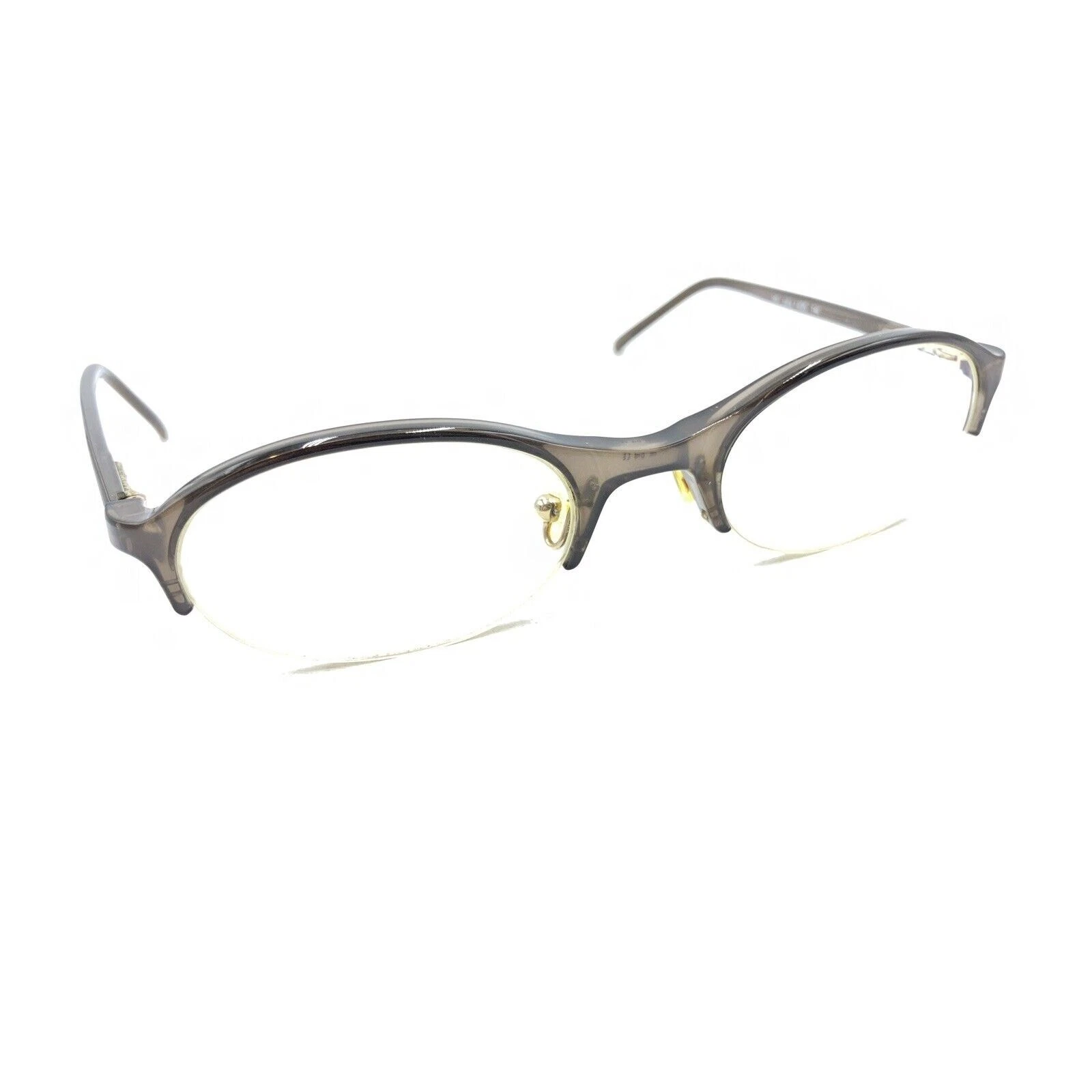 Gucci GG 1405 T4K Brown Half Rim Eyeglasses Frames 52 22 140 Italy Men Women