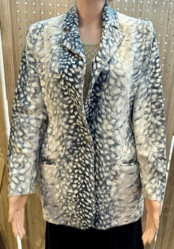 Giacca VALENTINO Boutique stampa animalier misto cotone vintage taglia 10 S M