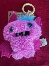 Fuggler Ugly Monster Keyring Keychain Plush Baby Pinkles Winged Bat Pink