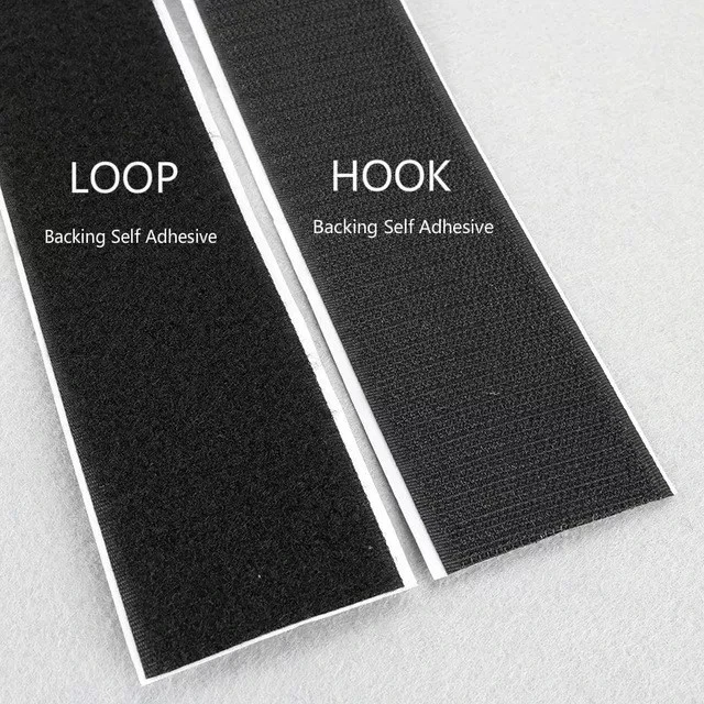 25mm 50mm 100mm 150 Heavy Duty Adhesive Sticky Back HOOK LOOP Tape Black White - image 1 of 1