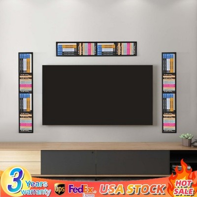 3*Stand Organizer CD Wall Mount Rack DVD Holder Media Storage Disk Case Display