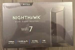 Netgear Nighthawk RS150 WiFi 7 Routeur à double bande BE5000 5Gbps noir SEALED NEW