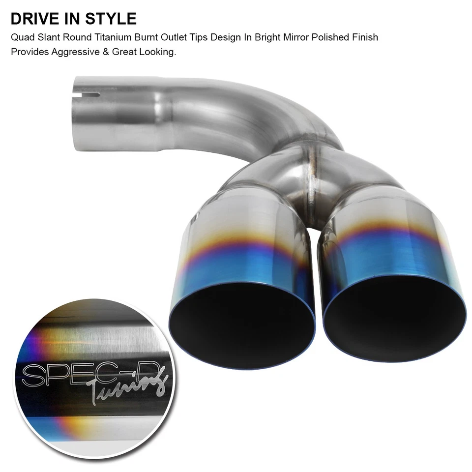 Fits 2009-2014 Genesis Coupe 2.0T Burnt Tip SS Catback Exhaust Muffler System Foto 4 de 4