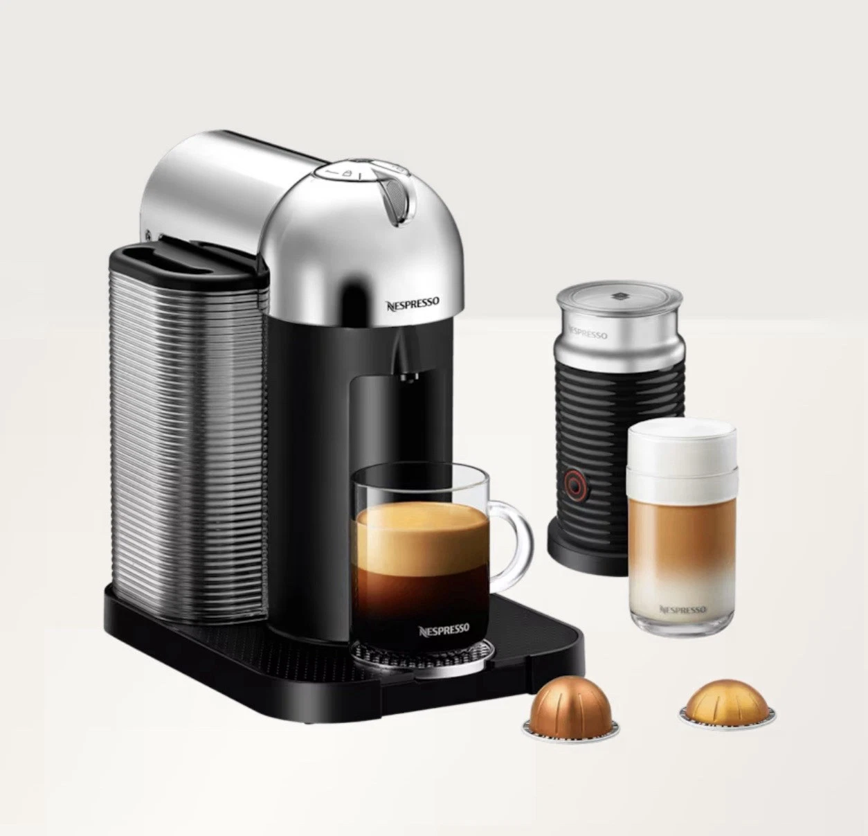 Nespresso Vertuo Coffee and Espresso Maker Breville Aeroccino3 BNV250CRO1BUC1