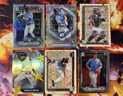 Tampa Bay Rays 6 Card Insert Lot