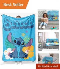 Vibrant 46x60 Lilo Stitch Microfiber Throw Blanket - Perfect for Kids' Rooms