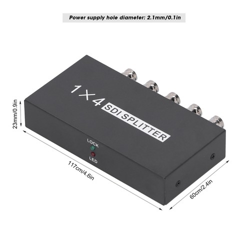 F214 SDI Splitter 1x4 1 In 4 Out Supports SD/HD/3GSDI Repeater Exten EOM - Photo 7/24