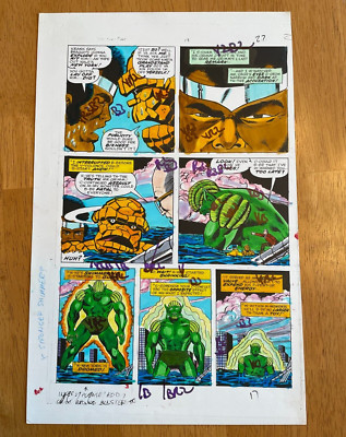 MARVEL TWO IN ONE #13 comic ART color guide POWER MAN LUKE CAGE BRAGGADOOM