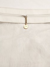 DK Donna Karan Cosmetic Make Up Bag 10" Long Clutch Tan Bag 100 Authentic New