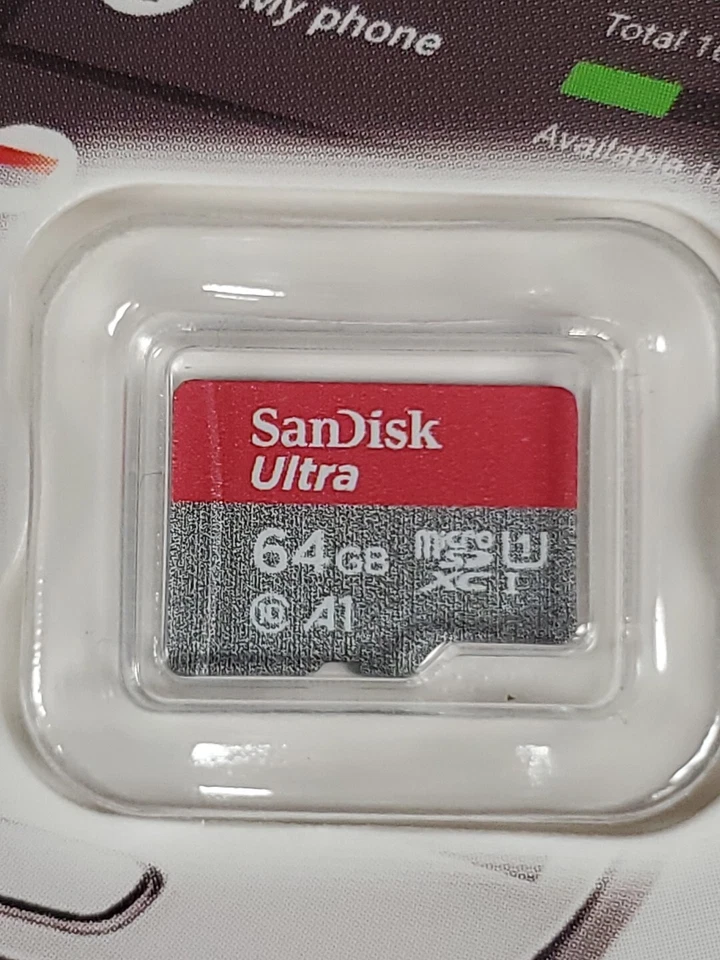Sandisk Micro SD XC Card SanDisk A1 Class10 UHS-I 64Gb 100MB/667X NEW - Image 2 of 3