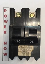 Federal Pacific FPE Stab-Lok Breaker 2 Pole 20 Amp 240V Thick - Ships Today