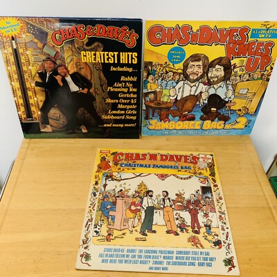 Chas N Dave Vinyl Bundle x 3 Record LP Christmas Jamboree, Greatest Hits Etc