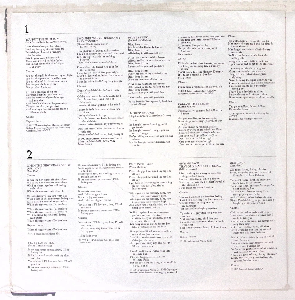 THE WHITES OLD FAMILIAR FEELING JERRY DOUGLAS RICKY SKAGGS EXC VINYL LP 168-84W - Image 4 of 4