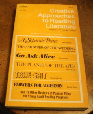 Creative Approaches to Reading Literature Vol 8 ~ ed. Kathleen Wimer ~ 1975 PB