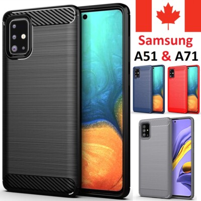 For Samsung Galaxy A51 A71 Case Carbon Fiber Shockproof