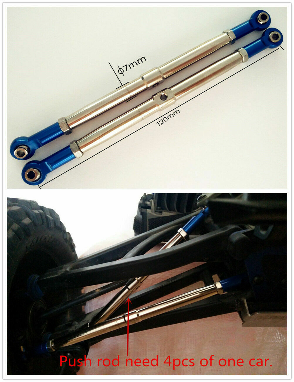 1/10 EREVO SUMMIT NEW EREVO 2.0 7mm 45Steel Alloy Rod End Push Rod