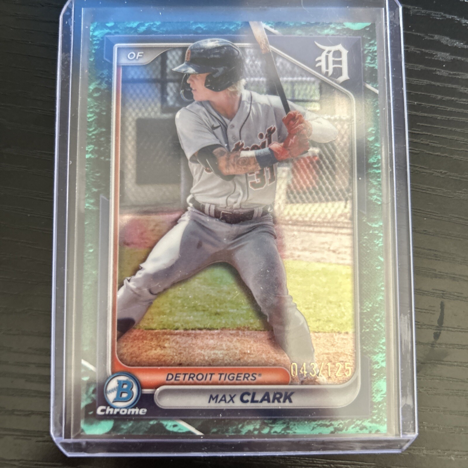 2024 Bowman Chrome Prospects Aqua Lunar Refractor /125 Max Clark #BCP-74