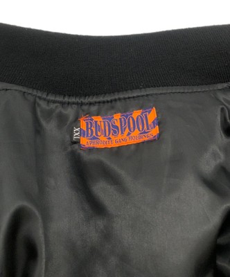 BUDSPOOL CLASSIC LOGO MELTON VARSITY JACKET Size: XXL Black